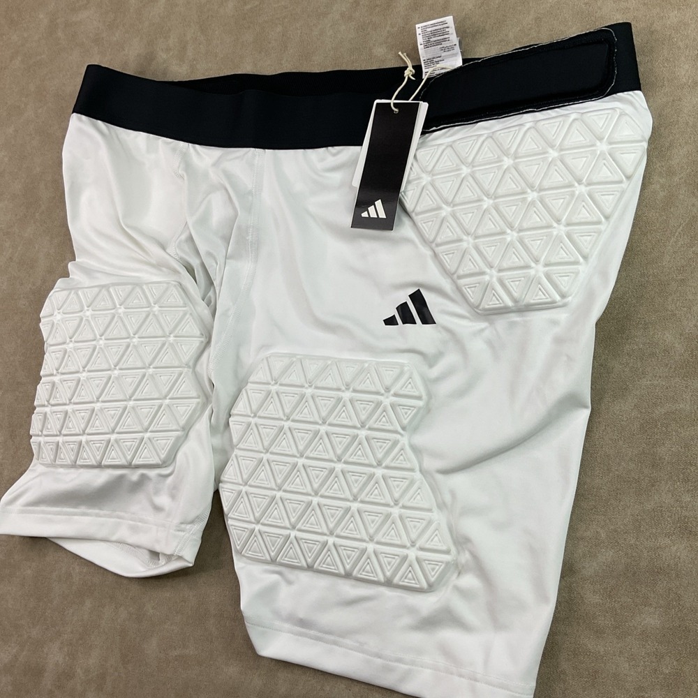 Adidas‎ Aeroready Padded Football Compression Shorts Mens 3XL White IM3608 NWT